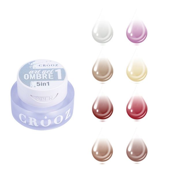 Crooz Набір Гель фарб 5 в 1 Art gel ombre 8 шт 00000034332 фото