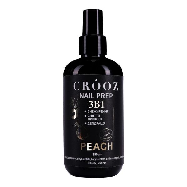Crooz Підготовлювач нігтів Nail Prep 3 в 1 Peach 00000028815 фото