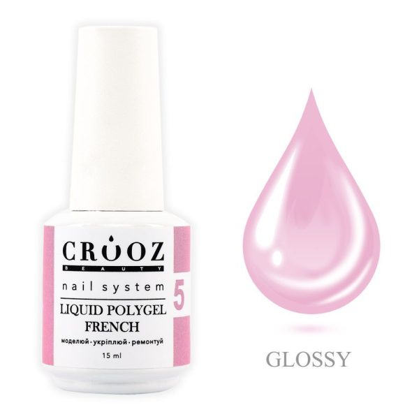 Crooz Рідкий полігель FRENCH Liquid Polygel 5, 15 ml 00000029464 фото