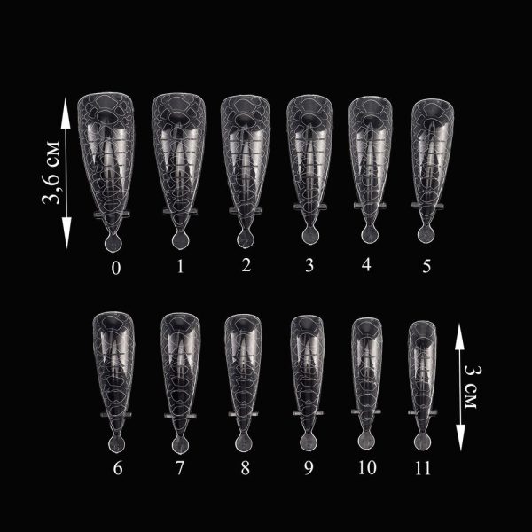 Crooz Верхні форми Nail Forms Snake for design 1 Мигдаль 00000029523 фото