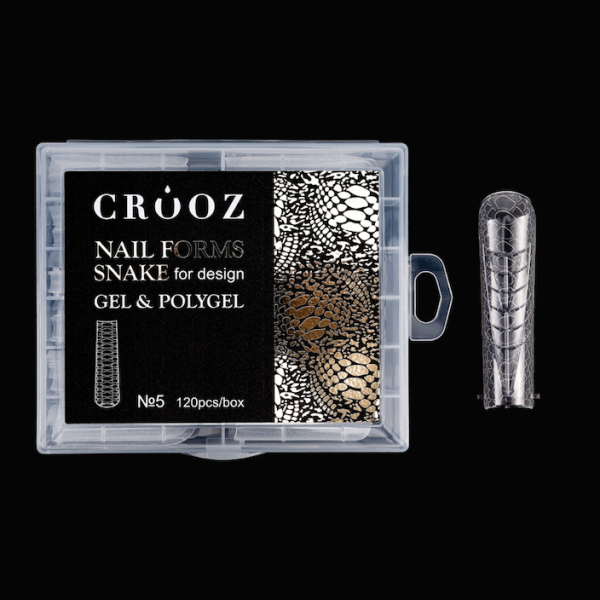 Crooz Верхні форми Nail Forms Snake for design 5 Довгий квадрат 00000029527 фото