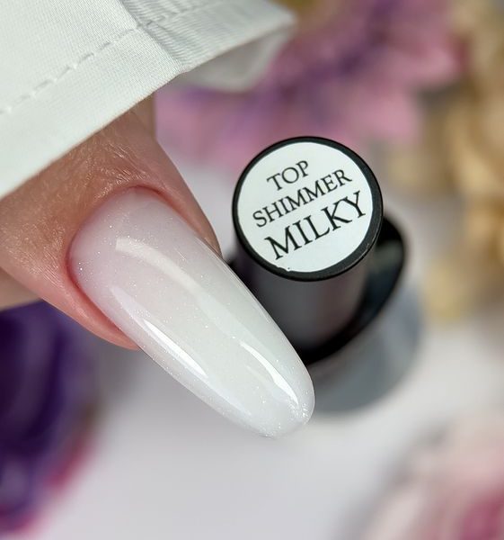 Crooz Закріплювач для гель лака Top shimmer milky