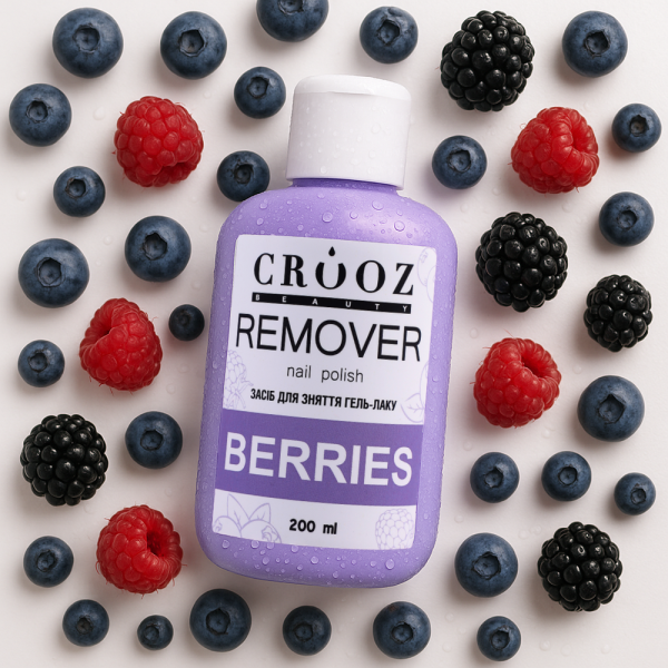 Crooz Засіб для зняття гель-лаку Remover nail polish Berries 00000033559 фото