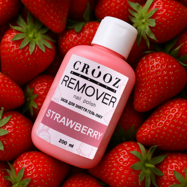 Crooz Засіб для зняття гель-лаку Remover nail polish Strawberry 00000033560 фото