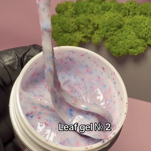 Гель з часточками поталі , Leaf gel № 2