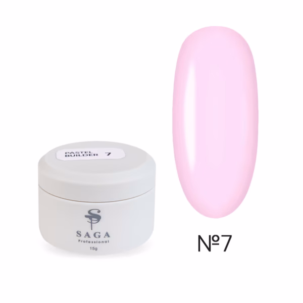 Гель для нарощування SAGA Builder Gel Pastel № 7 , 15 мл