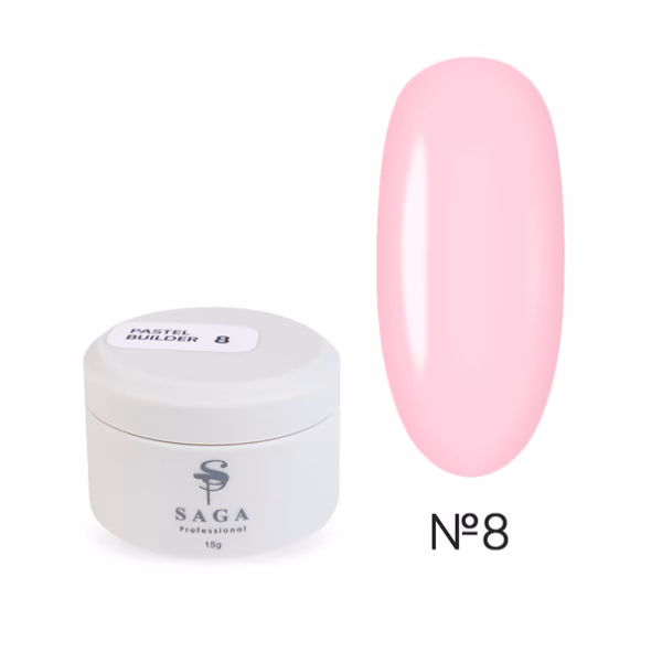 Гель для нарощування SAGA Builder Gel Pastel № 8 , 15 мл