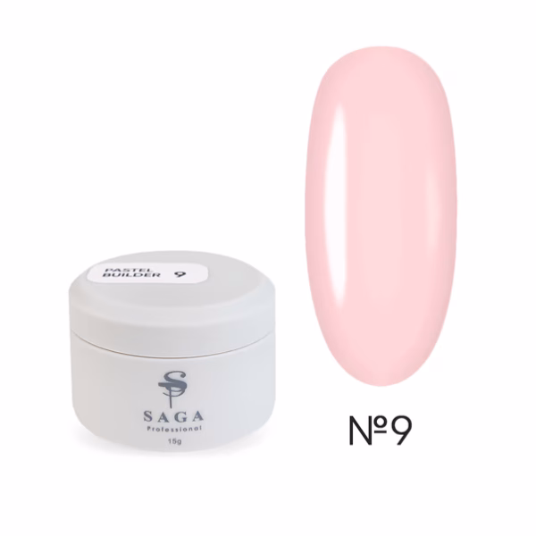 Гель для нарощування SAGA Builder Gel Pastel № 9 , 15 мл