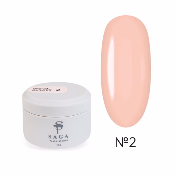 Гель для нарощування SAGA Builder Gel Pastel № 2 , 15 мл