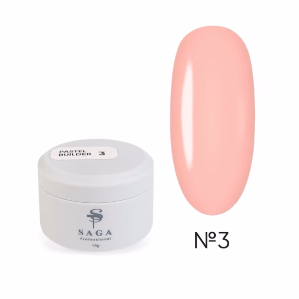 Гель для нарощування SAGA Builder Gel Pastel № 3, 15 мл