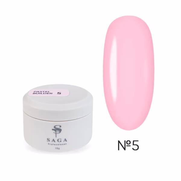 Гель для нарощування SAGA Builder Gel Pastel № 5 , 15 мл