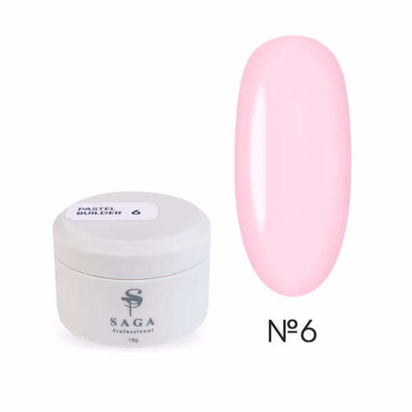 Гель для нарощування SAGA Builder Gel Pastel № 6 , 15 мл