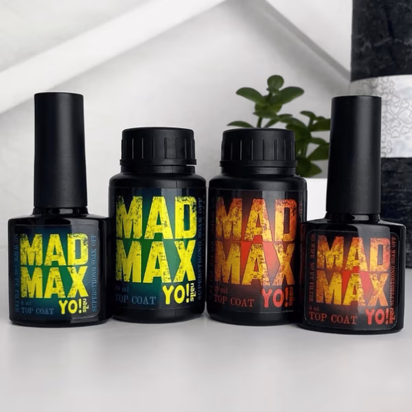 Суперстійкий топ без липкого шару Yo!Nails Mad Max з UV фільтром