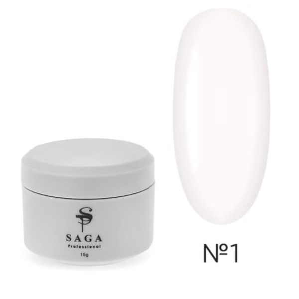 Гель для нарощування SAGA Builder Gel Pastel № 1 , 15 мл