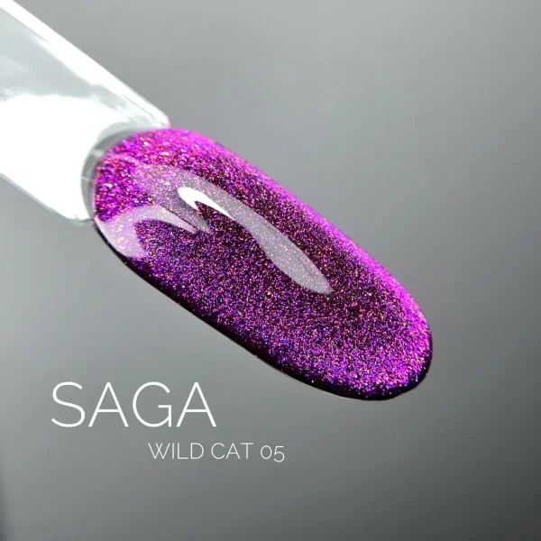 Гель-лак кошачий глаз SAGA Wild Cat №05