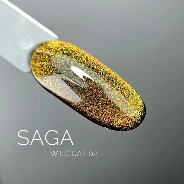 Гель-лак кошачий глаз SAGA Wild Cat №02