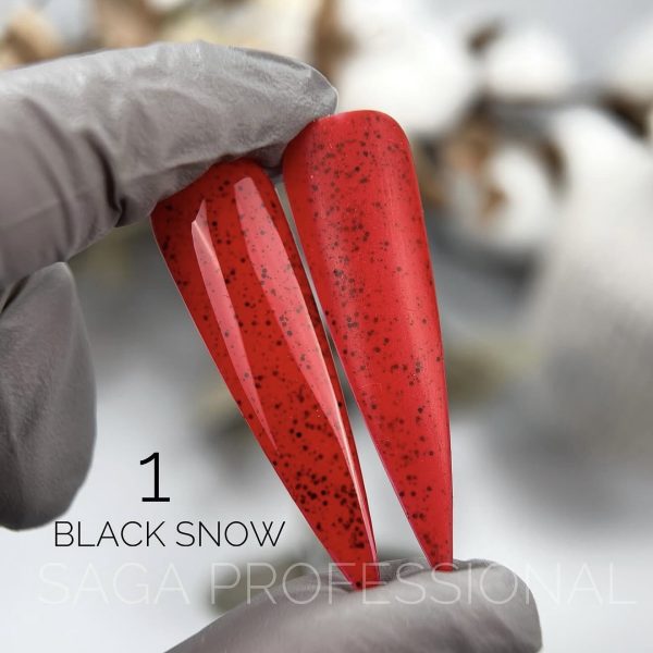 Гель лак ,SAGA Black Snow № 1