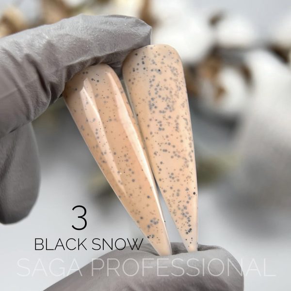 Гель лак ,SAGA Black Snow № 3