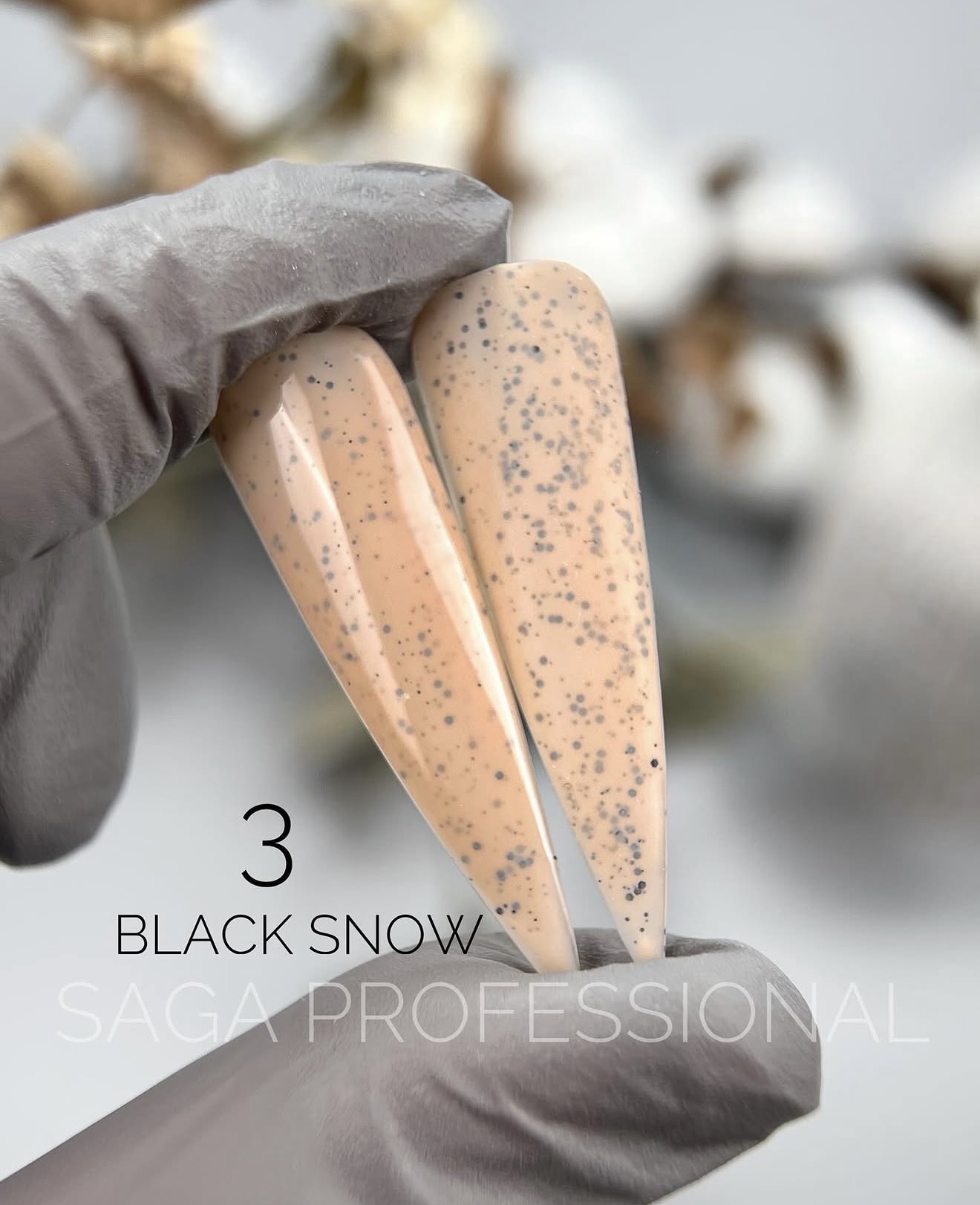 Гель лак ,SAGA Black Snow № 3
