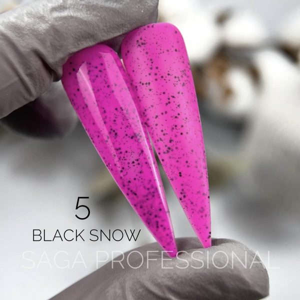 Гель лак ,SAGA Black Snow № 5