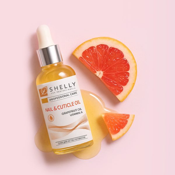 Олія для нігтів і кутикули з екстрактом грейпфруту та вітаміном А Shelly, 30 мл