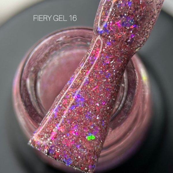 Saga Professional Світловідбивний гель лак Fiery gel №16