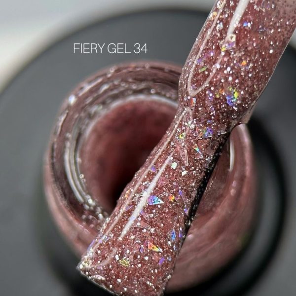 Saga Professional Світловідбивний гель лак Fiery gel №34