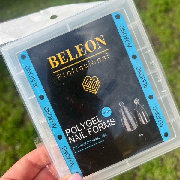Верхні форми BELEON для нарощування нігтів - №8 Almond-120шт/уп.