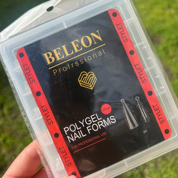 Верхні форми BELEON для нарощування нігтів - №6 Stylet-120шт/уп.