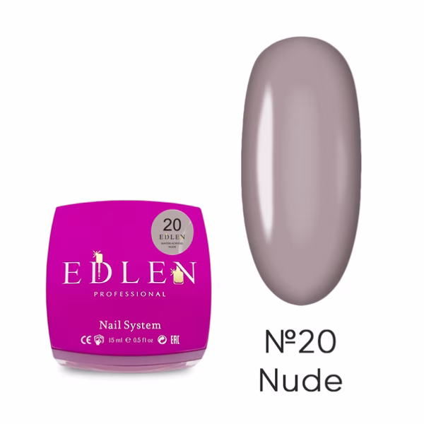Рідкий гель ,Water Acrygel Nude Edlen №20 , 15 мл