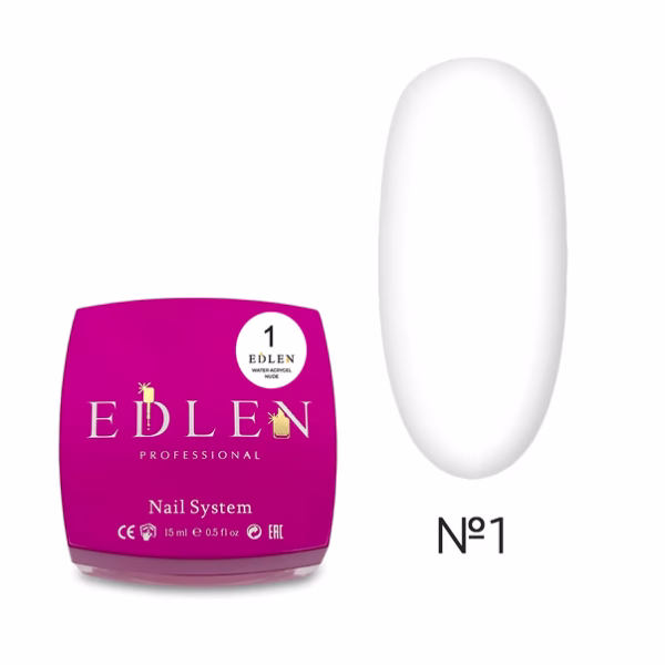 Рідкий гель ,Water Acrygel Nude Edlen №01 , 15 мл