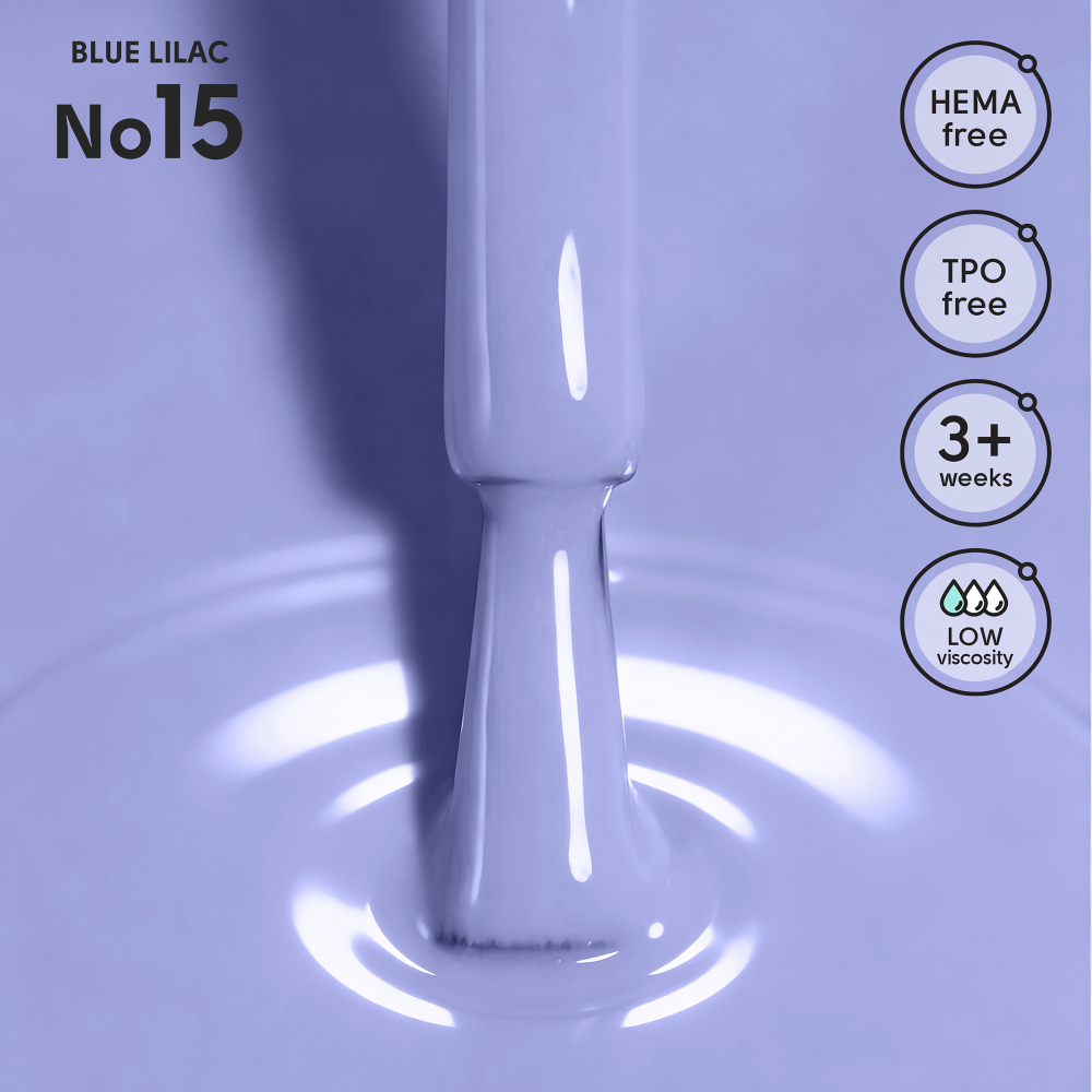 Гель-лак 15 Blue Lilac Shelly 12 мл — изображение 2