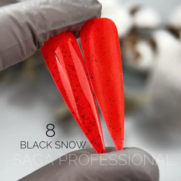 Гель лак ,SAGA Black Snow № 8