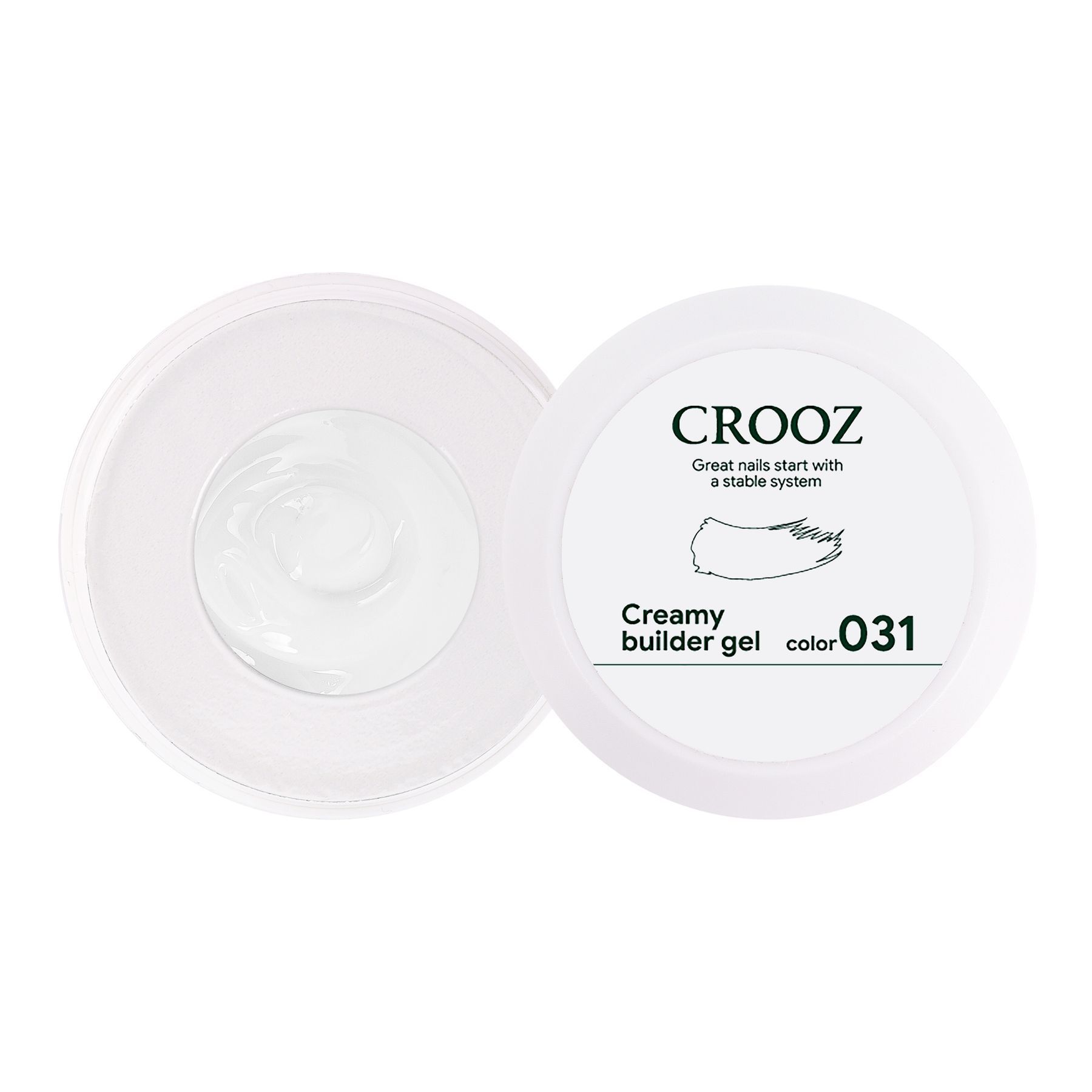 Будівельний гель для нігтів CROOZ Creamy Builder Gel №31 Молочно-Білий — изображение 2