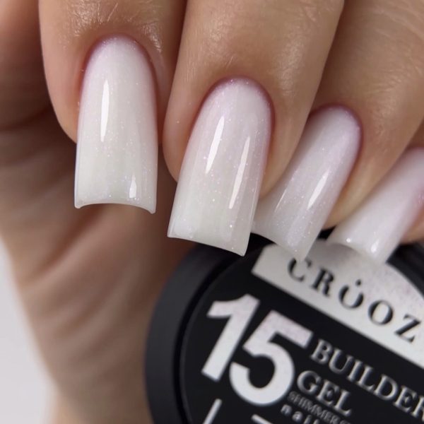 Crooz Гель для нарощування Builder Gel 15 Shimmer Snow